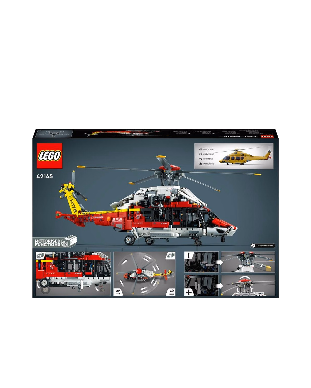 LEGO® 42145 Technic Airbus H175 Rescue Helicopter Toy Model - 2