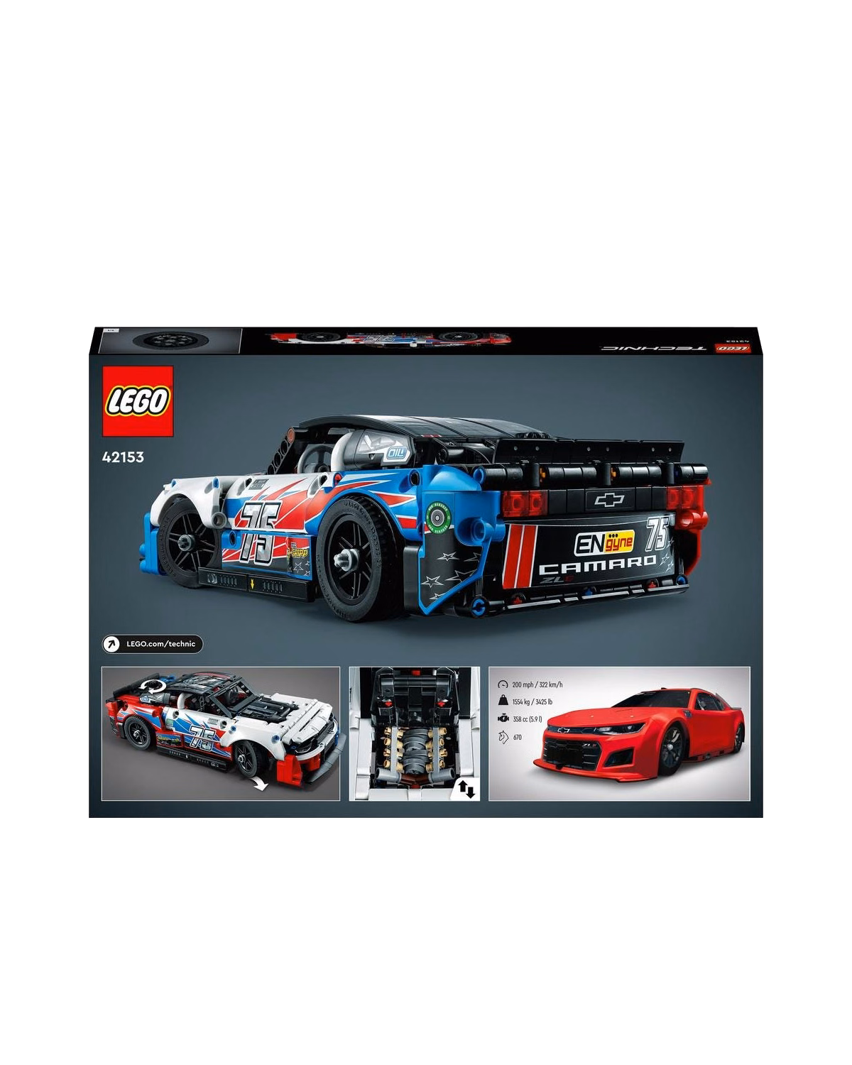 LEGO® 42153 Technic NASCAR Next Gen Chevrolet Camaro ZL1 Set - 2