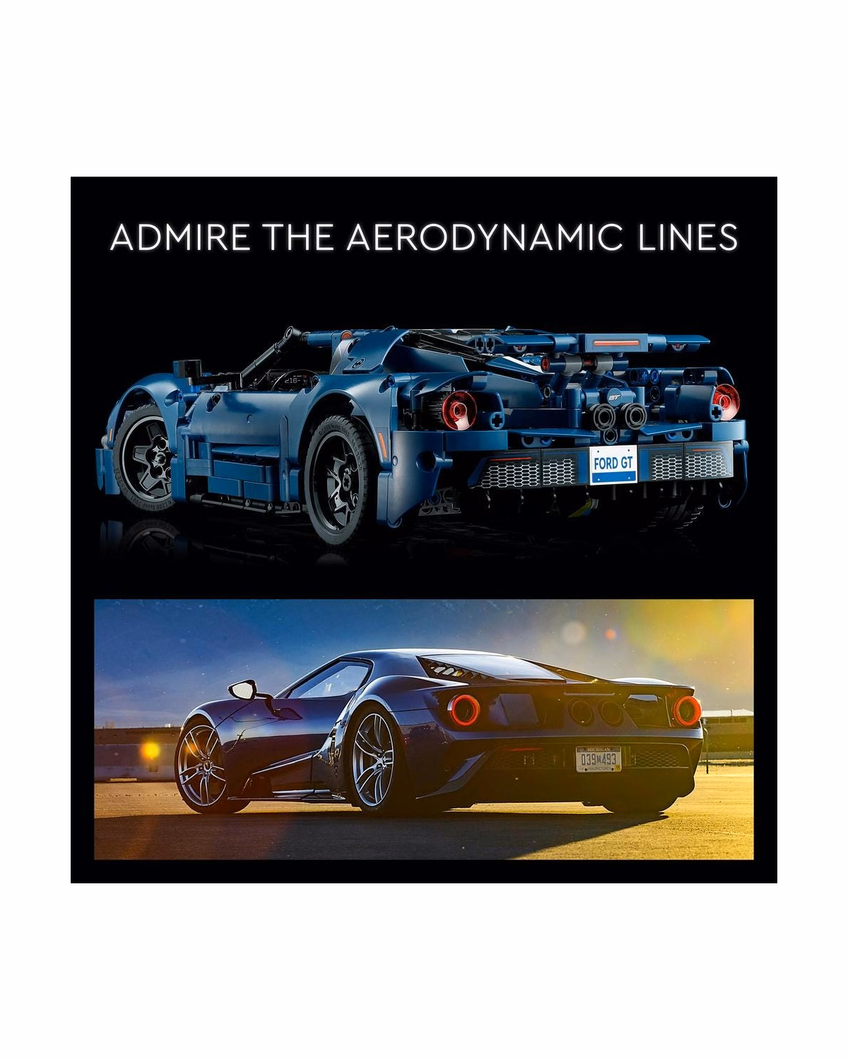 LEGO® 42154 Technic 2022 Ford GT Car Model Set for Adults - 4