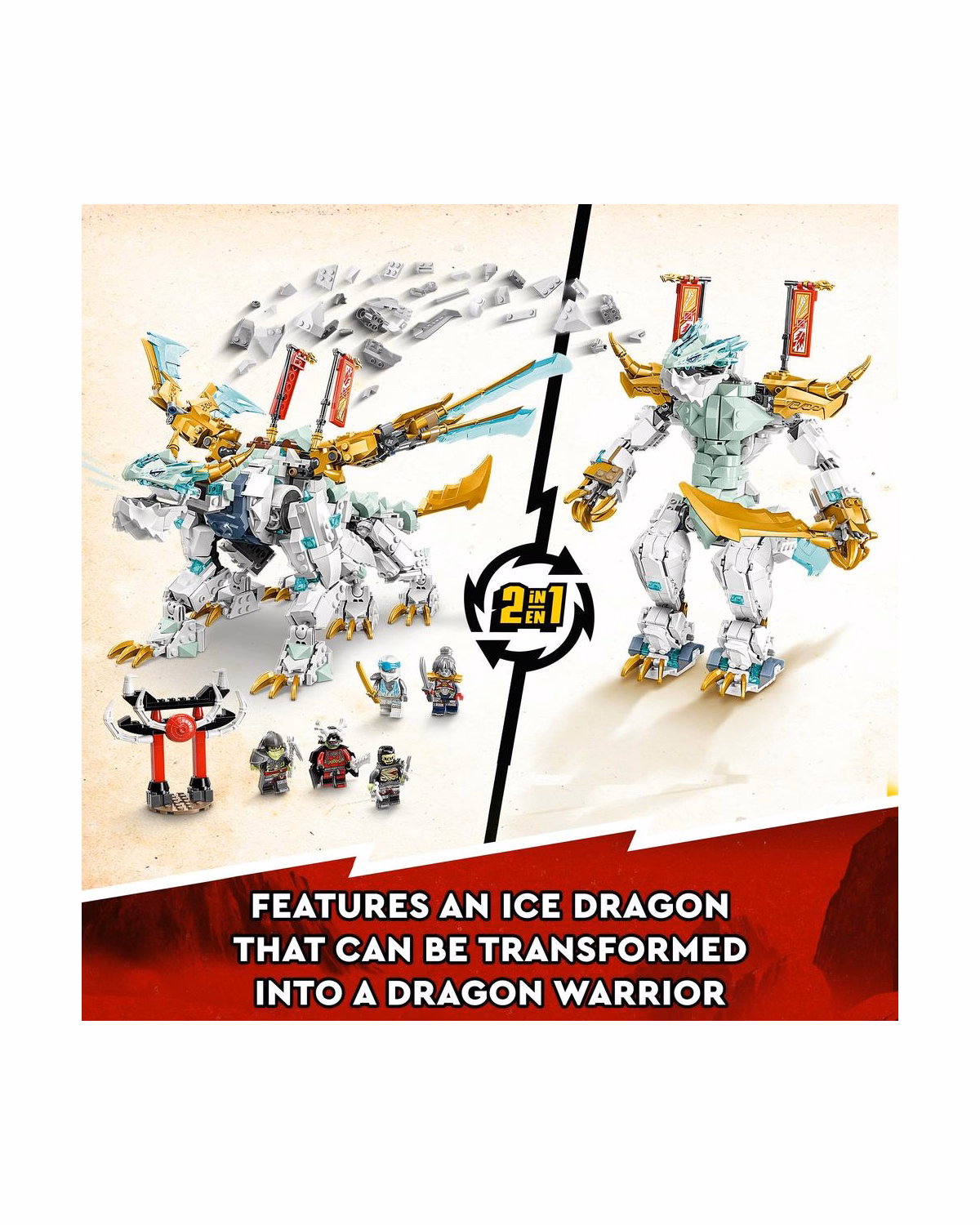 LEGO® 71786 Ninjago Zane’s Ice Dragon Creature Building Toy - 3