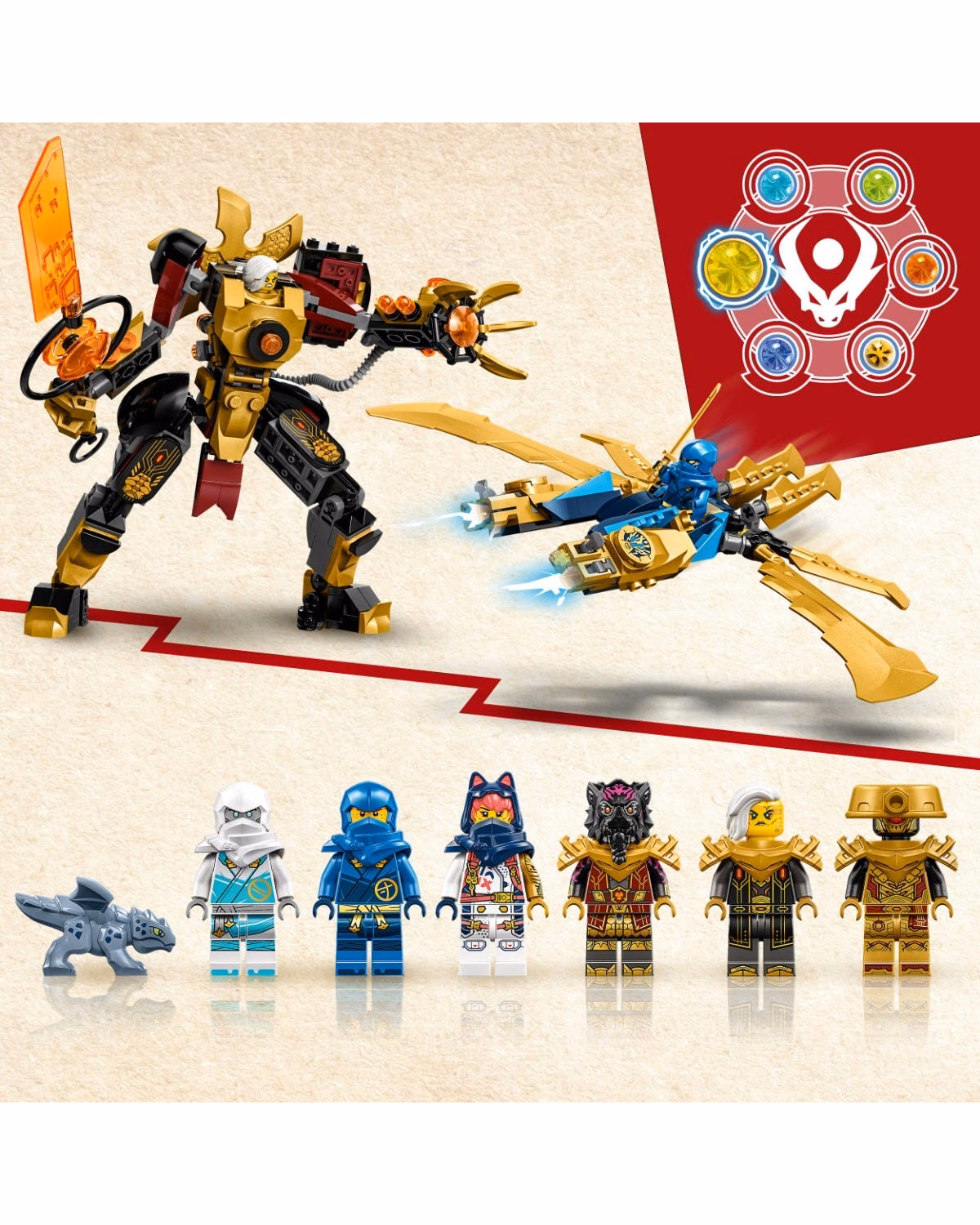 LEGO® 71796 Ninjago Elemental Dragon vs. The Empress Mech Set - 8