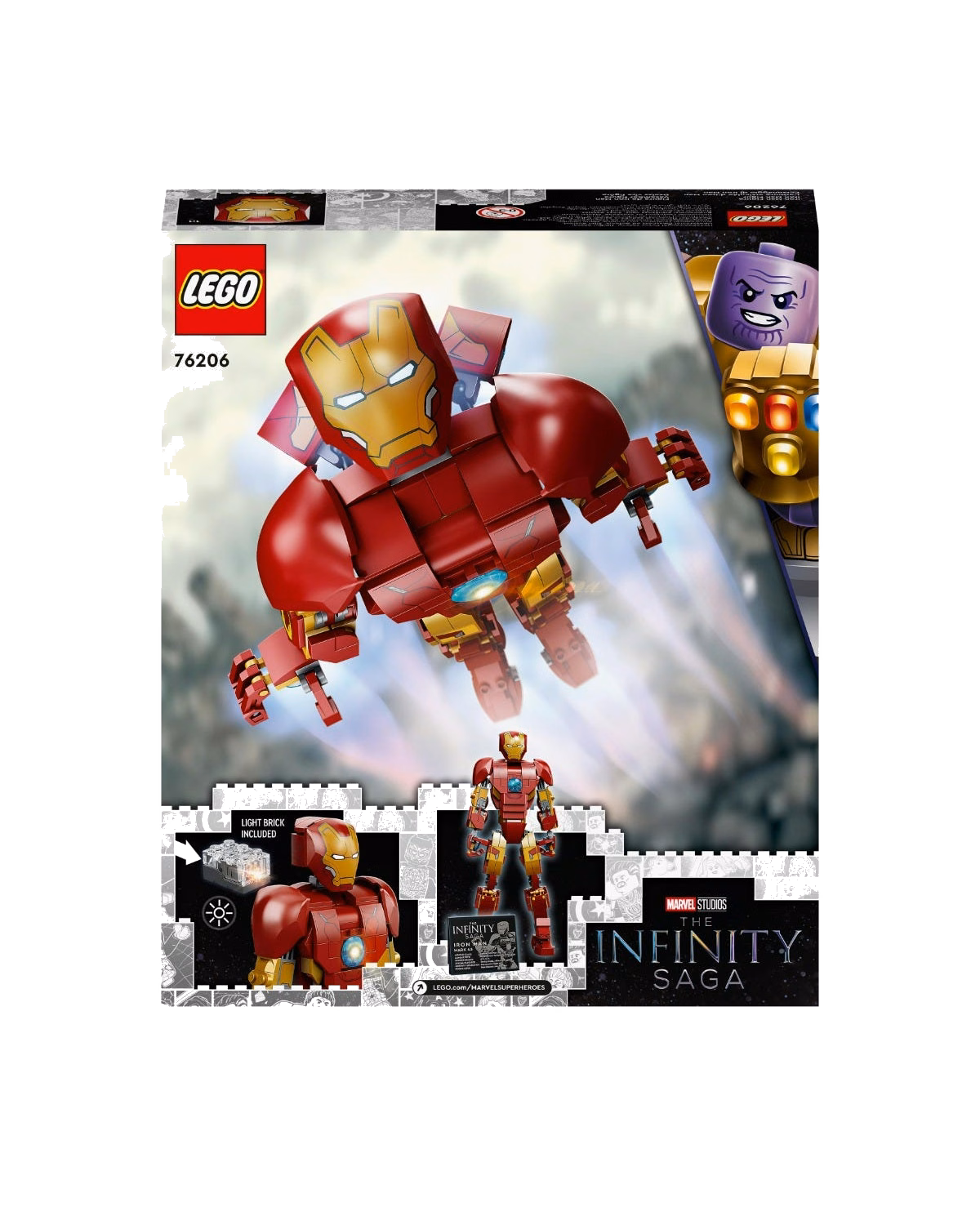 LEGO® Marvel Iron Man Figure Building Toy, Infinity Saga 76206 - 2