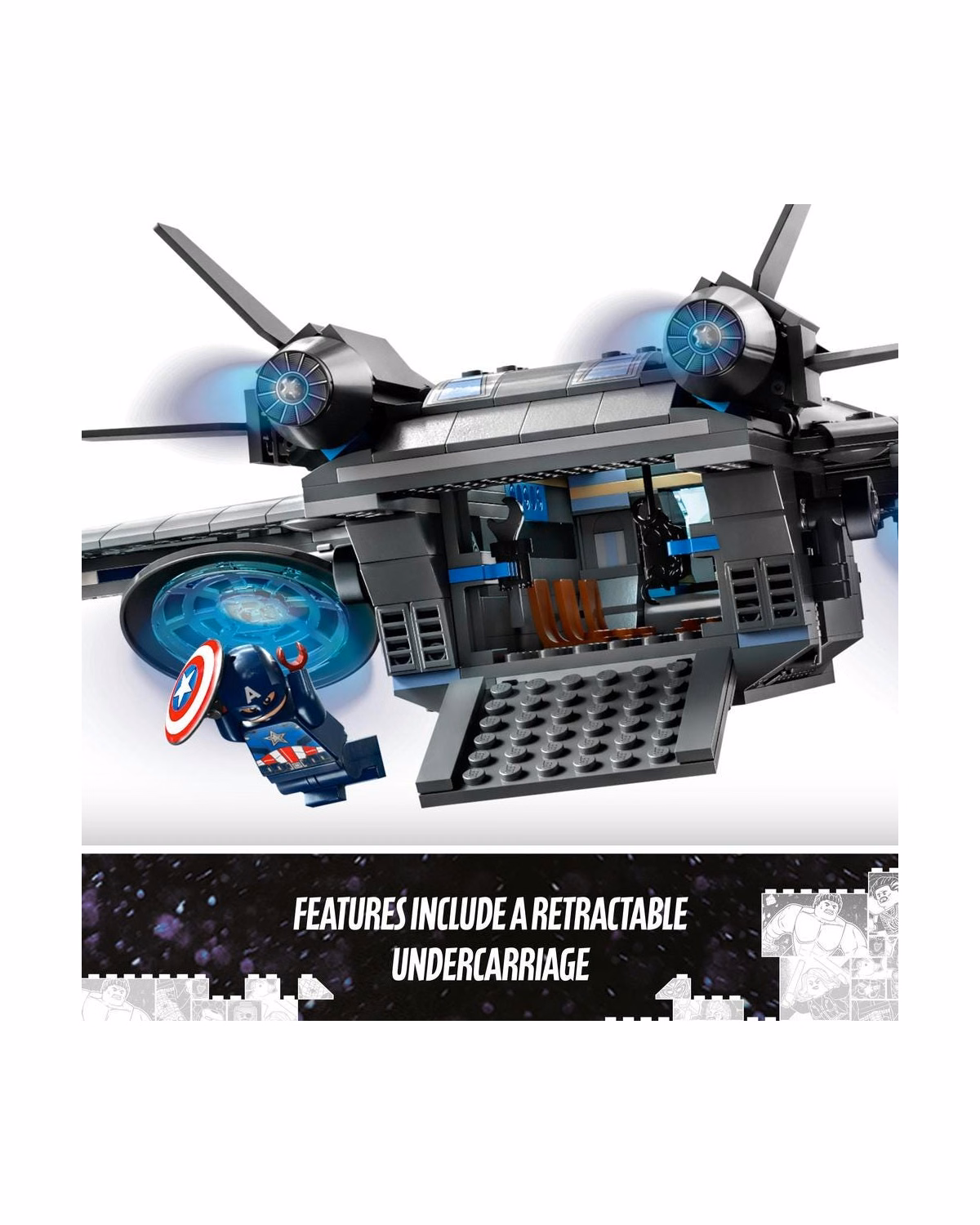 LEGO® 76248 Marvel The Avengers Quinjet Infinity Saga Set - 3