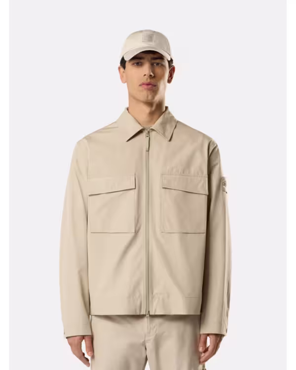 Stone Island Ghost Beige Zip Shirt Jacket – view 2