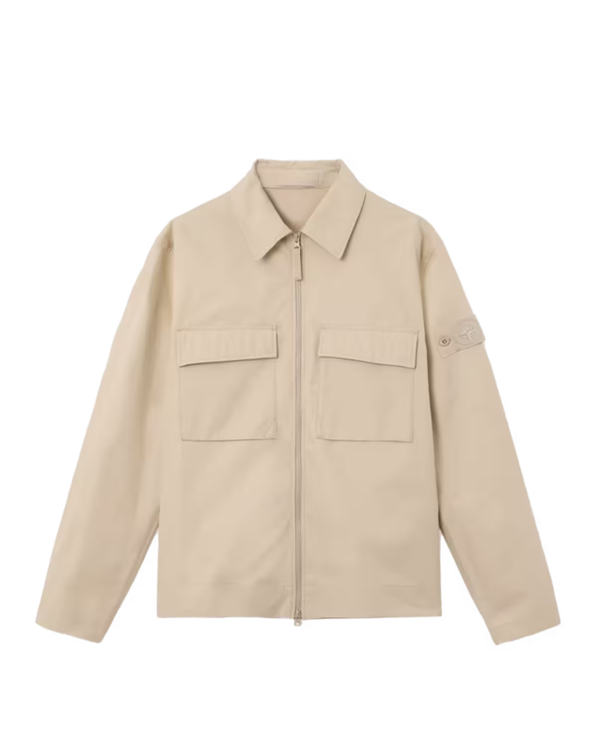 Stone Island Ghost Beige Zip Shirt Jacket