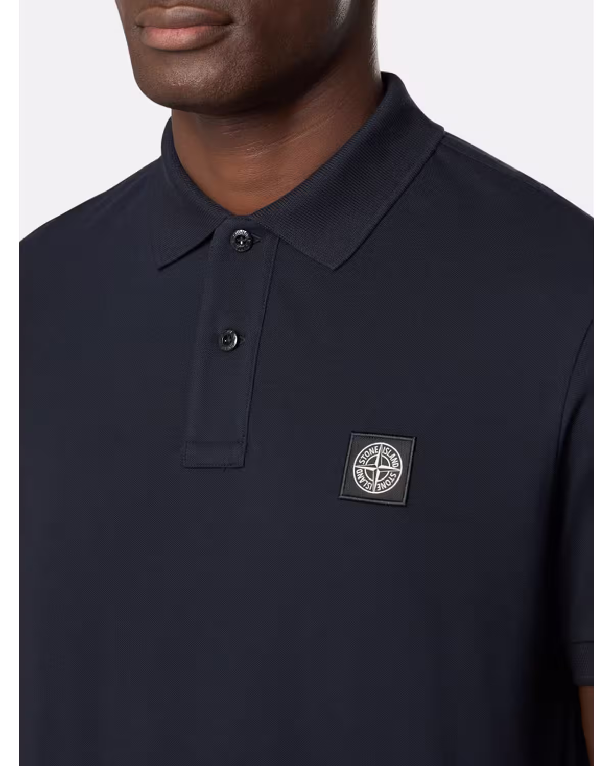 Stone Island Navy Compass Polo Shirt – view 3