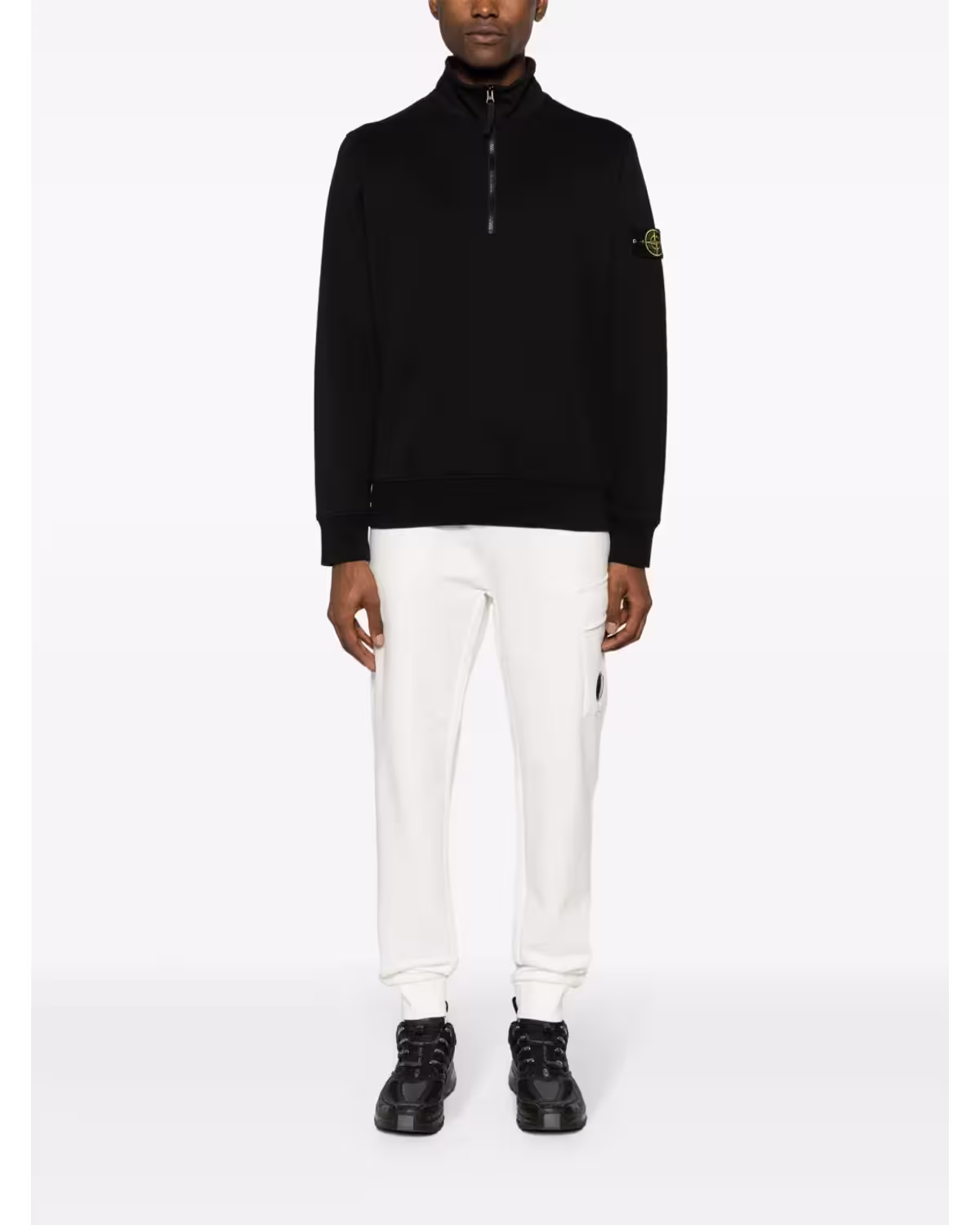 Stone Island Black Half-Zip Sweatshirt – view 2