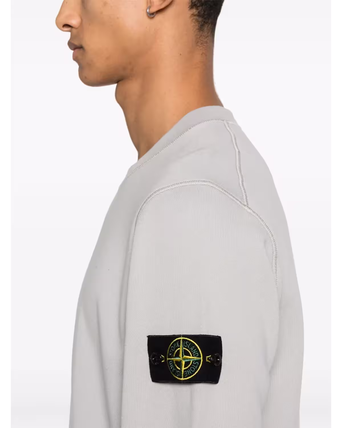 Stone Island Light Grey Compass Sweatshirt – view 5