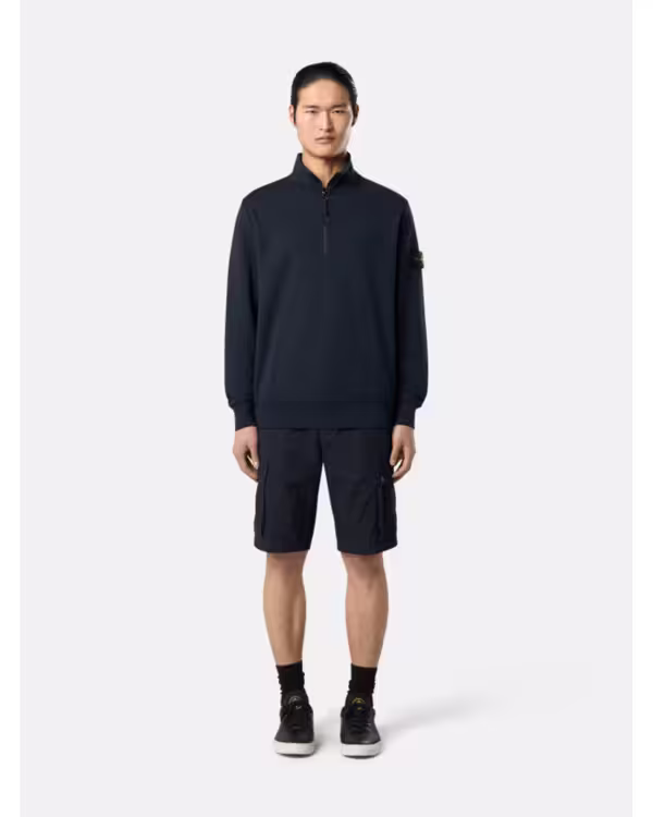 Stone Island Navy Half-Zip Sweatshirt – view 2